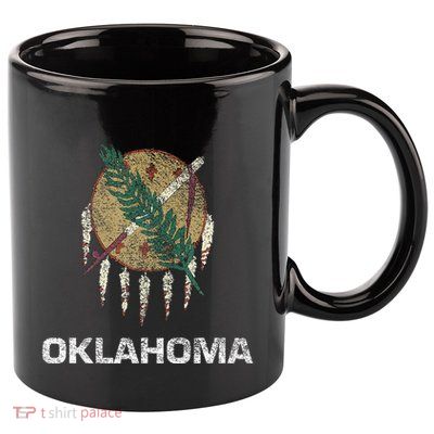 STATE FLAG OF OKLAHOMA TULSA NORMAN OKLAHOMA CITY 11oz C Handle Ceramic Mug