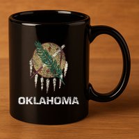 STATE FLAG OF OKLAHOMA TULSA NORMAN OKLAHOMA CITY 11oz C Handle Ceramic Mug