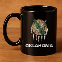 STATE FLAG OF OKLAHOMA TULSA NORMAN OKLAHOMA CITY 11oz C Handle Ceramic Mug