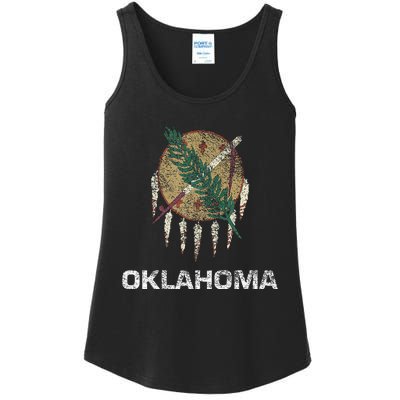 STATE FLAG OF OKLAHOMA TULSA NORMAN OKLAHOMA CITY Ladies Essential Tank