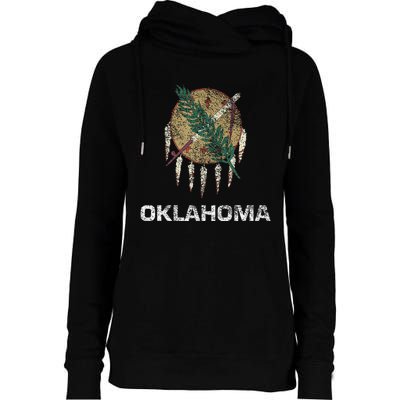 STATE FLAG OF OKLAHOMA TULSA NORMAN OKLAHOMA CITY Womens Funnel Neck Pullover Hood