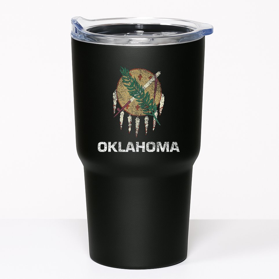 STATE FLAG OF OKLAHOMA TULSA NORMAN OKLAHOMA CITY Tumbler