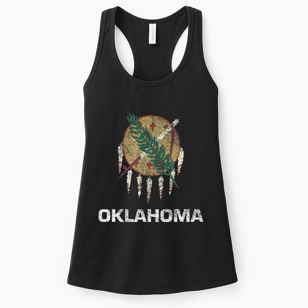 STATE FLAG OF OKLAHOMA TULSA NORMAN OKLAHOMA CITY Womens Tank Top