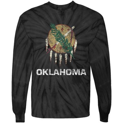 STATE FLAG OF OKLAHOMA TULSA NORMAN OKLAHOMA CITY Tie-Dye Long Sleeve Shirt