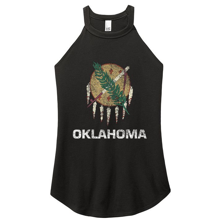 STATE FLAG OF OKLAHOMA TULSA NORMAN OKLAHOMA CITY Women's Perfect Tri Rocker Tank