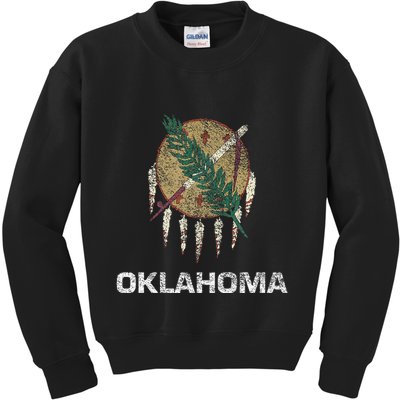 STATE FLAG OF OKLAHOMA TULSA NORMAN OKLAHOMA CITY Kids Sweatshirt