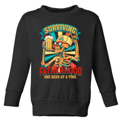 Surviving Fatherhood One Beer At A Time Toddler Sweatshirt