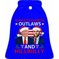 Santa’S Favorite Outlaws & Hillbiilly Trump Vance Ceramic Bell Ornament