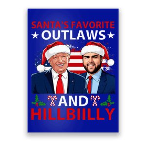 Santa’S Favorite Outlaws & Hillbiilly Trump Vance Poster