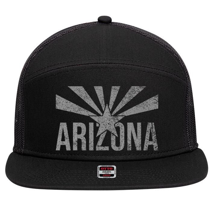 STATE FLAG OF ARIZONA PHOENIX SEDONA 7 Panel Mesh Trucker Snapback Hat