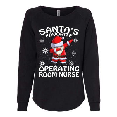 Santas Favorite Operating Room Nurse Christmas Gift Womens California Wash Sweatshirt