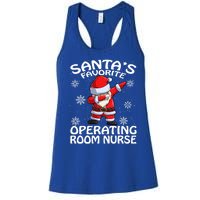 Santas Favorite Operating Room Nurse Christmas Gift Women's Racerback Tank