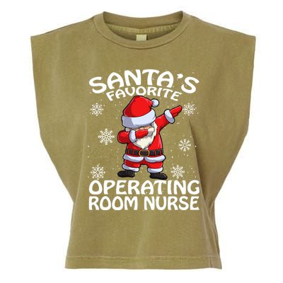 Santas Favorite Operating Room Nurse Christmas Gift Garment-Dyed Women's Muscle Tee