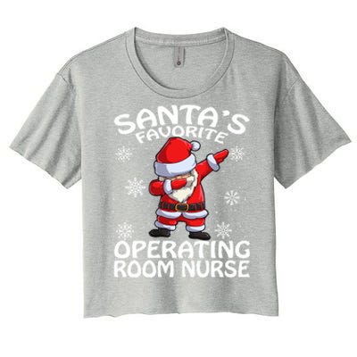 Santas Favorite Operating Room Nurse Christmas Gift Women's Crop Top Tee