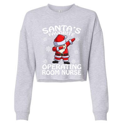 Santas Favorite Operating Room Nurse Christmas Gift Cropped Pullover Crew