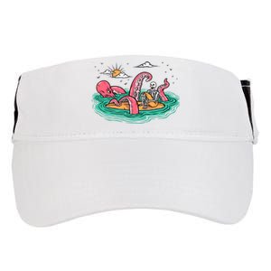 Surfing Funny Octopus Attacks Surfers Skeleton Holiday Gift Adult Drive Performance Visor