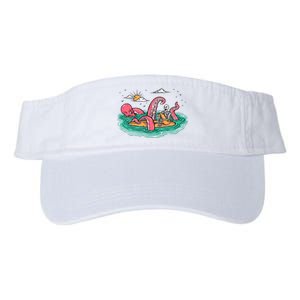 Surfing Funny Octopus Attacks Surfers Skeleton Holiday Gift Valucap Bio-Washed Visor