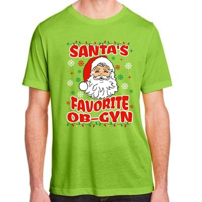 SantaS Favorite Obgyn Christmas Pregnancy Doctor Pajama Swea Adult ChromaSoft Performance T-Shirt