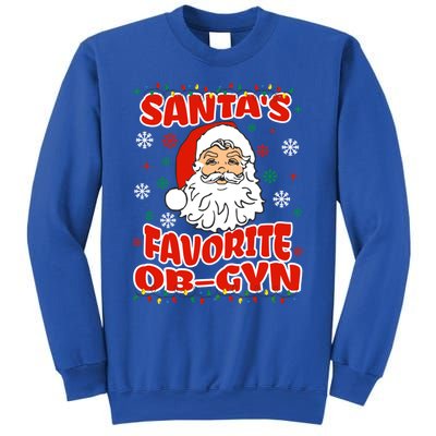 SantaS Favorite Obgyn Christmas Pregnancy Doctor Pajama Swea Sweatshirt