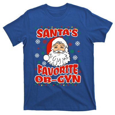 SantaS Favorite Obgyn Christmas Pregnancy Doctor Pajama Swea T-Shirt