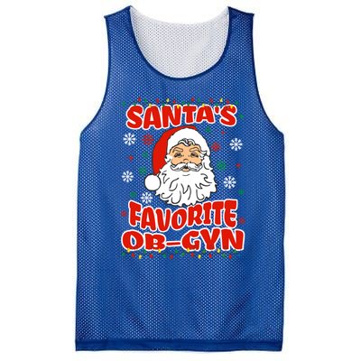 SantaS Favorite Obgyn Christmas Pregnancy Doctor Pajama Swea Mesh Reversible Basketball Jersey Tank