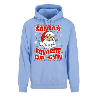 SantaS Favorite Obgyn Christmas Pregnancy Doctor Pajama Swea Unisex Surf Hoodie