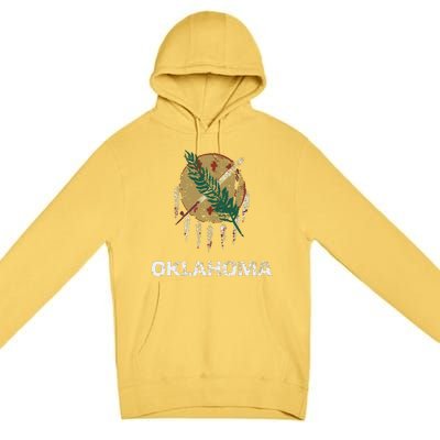 State Flag Of Oklahoma Tulsa Norman Oklahoma City Premium Pullover Hoodie