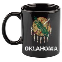 State Flag Of Oklahoma Tulsa Norman Oklahoma City 11oz C Handle Ceramic Mug