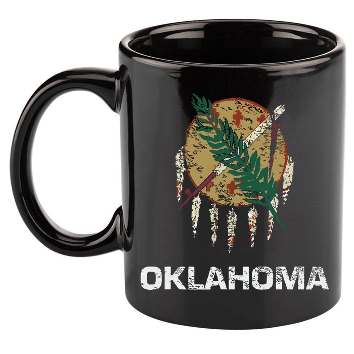 State Flag Of Oklahoma Tulsa Norman Oklahoma City 11oz C Handle Ceramic Mug