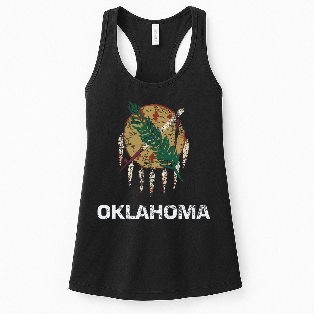 State Flag Of Oklahoma Tulsa Norman Oklahoma City Womens Tank Top