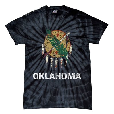 State Flag Of Oklahoma Tulsa Norman Oklahoma City Tie-Dye T-Shirt