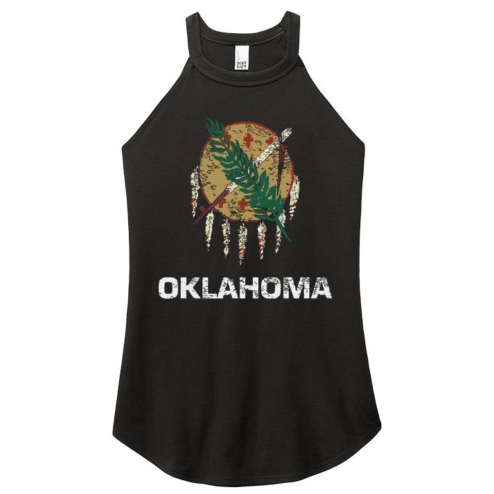 State Flag Of Oklahoma Tulsa Norman Oklahoma City Women's Perfect Tri Rocker Tank