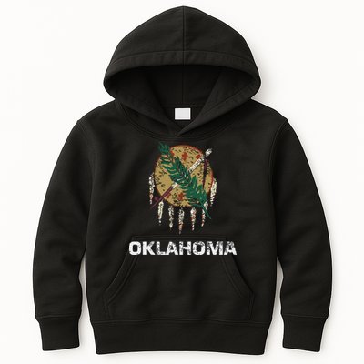 State Flag Of Oklahoma Tulsa Norman Oklahoma City Kids Hoodie