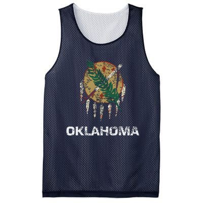 State Flag Of Oklahoma Tulsa Norman Oklahoma City Mesh Reversible Basketball Jersey Tank