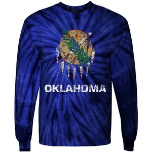 State Flag Of Oklahoma Tulsa Norman Oklahoma City Tie-Dye Long Sleeve Shirt