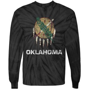 State Flag Of Oklahoma Tie-Dye Long Sleeve Shirt