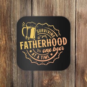 Surviving Fatherhood One Beer At A Time Coaster