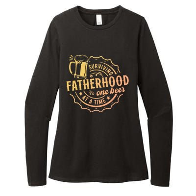 Surviving Fatherhood One Beer At A Time Womens CVC Long Sleeve Shirt