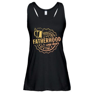 Surviving Fatherhood One Beer At A Time Ladies Essential Flowy Tank