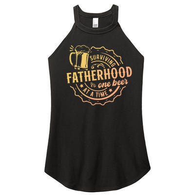 Surviving Fatherhood One Beer At A Time Women's Perfect Tri Rocker Tank