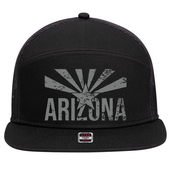State Flag Of Arizona Phoenix Sedona 7 Panel Mesh Trucker Snapback Hat