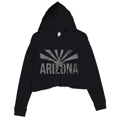 State Flag Of Arizona Phoenix Sedona Crop Fleece Hoodie