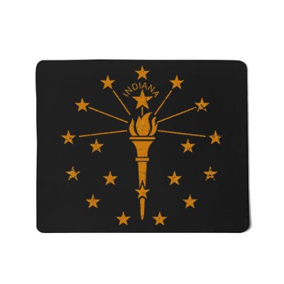 State Flag Of Indiana Vintage Cool Distressed Gift Mousepad