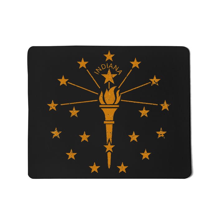 State Flag Of Indiana Vintage Cool Distressed Gift Mousepad