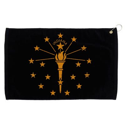 State Flag Of Indiana Vintage Cool Distressed Gift Grommeted Golf Towel