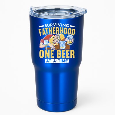 Surviving Fatherhood One Beer At A Time Alcoholic Daddy Gift Tumbler