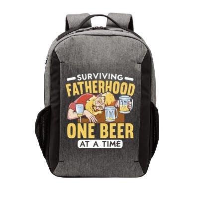 Surviving Fatherhood One Beer At A Time Alcoholic Daddy Gift Vector Backpack