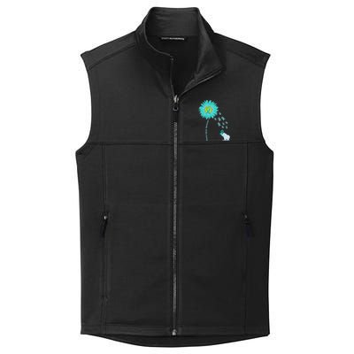 Support For Ovarian Cancer Awareness Teal Ribbon Product Collective Smooth Fleece Vest