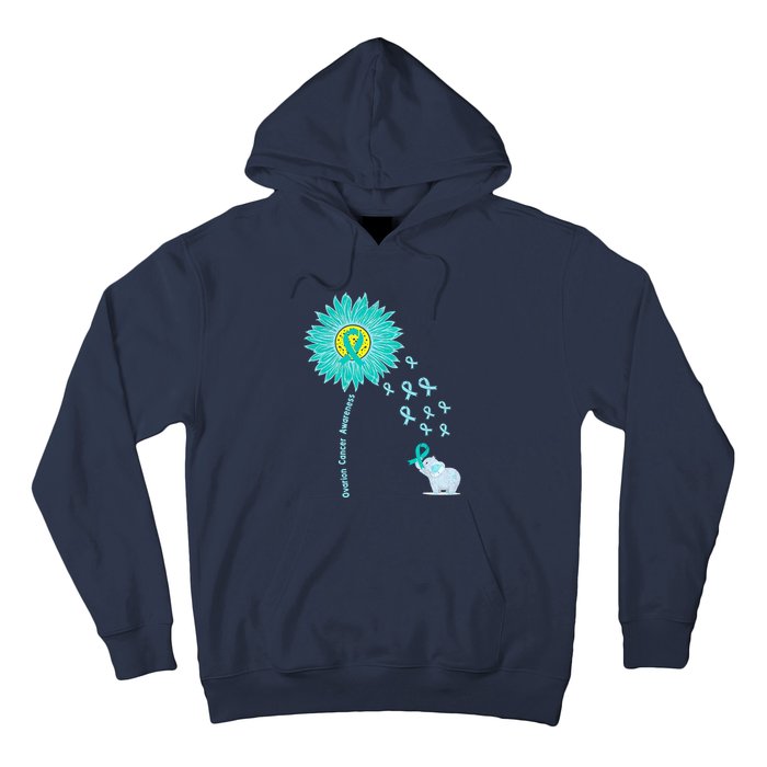 Support For Ovarian Cancer Awareness Teal Ribbon Product Hoodie