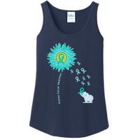 Support For Ovarian Cancer Awareness Teal Ribbon Product Ladies Essential Tank